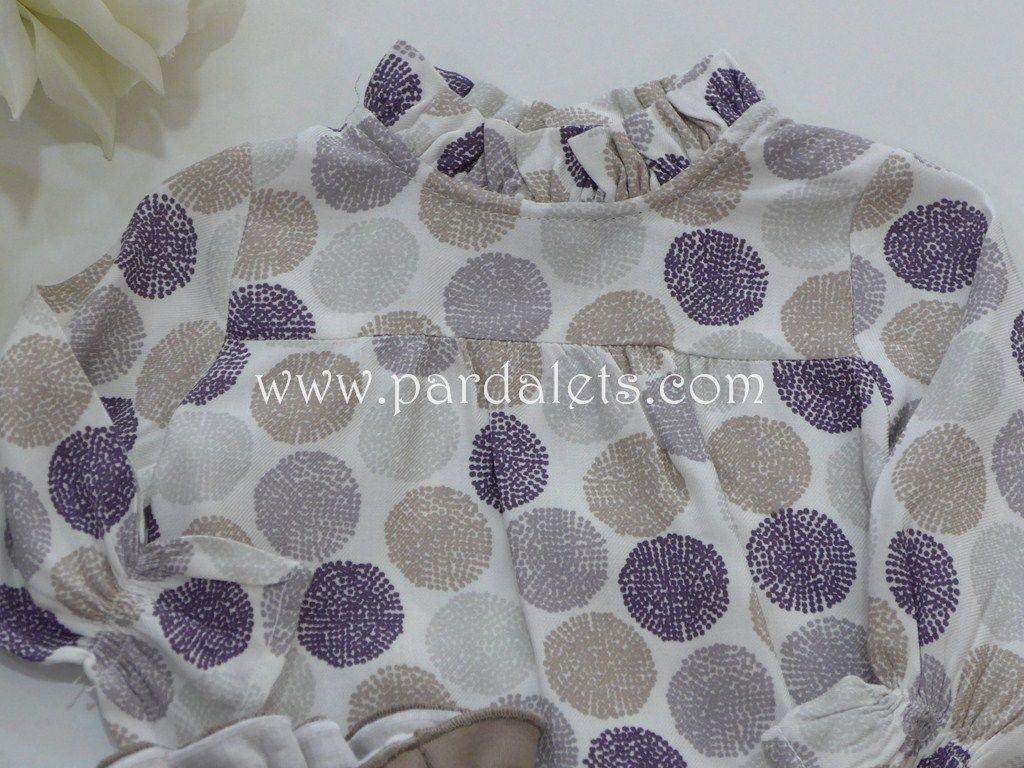 Blusa circulos grises y culote verde Eve Children - PARDALETS