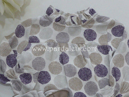 Blusa circulos grises y culote verde Eve Children - PARDALETS