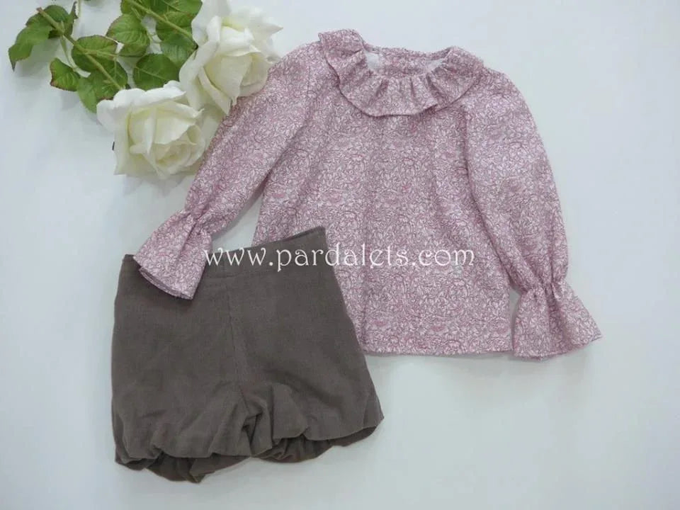 Blusa estampada y bombacho topo Ancar - PARDALETS