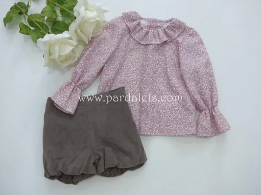 Blusa estampada y bombacho topo Ancar - PARDALETS