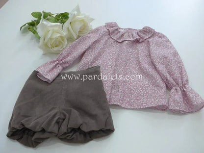 Blusa estampada y bombacho topo Ancar - PARDALETS