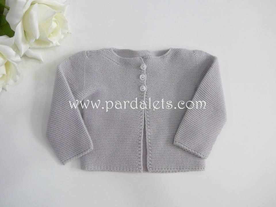 Chaqueta gris punto bobo Babidu