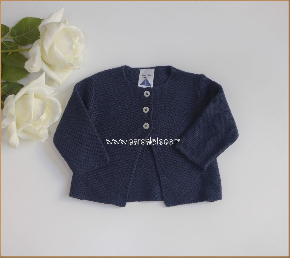 Chaqueta larga azul marino Babidu