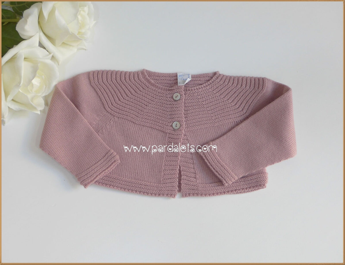 Chaqueta corta lana rosa palo detalle en el canesu Mac ilusion