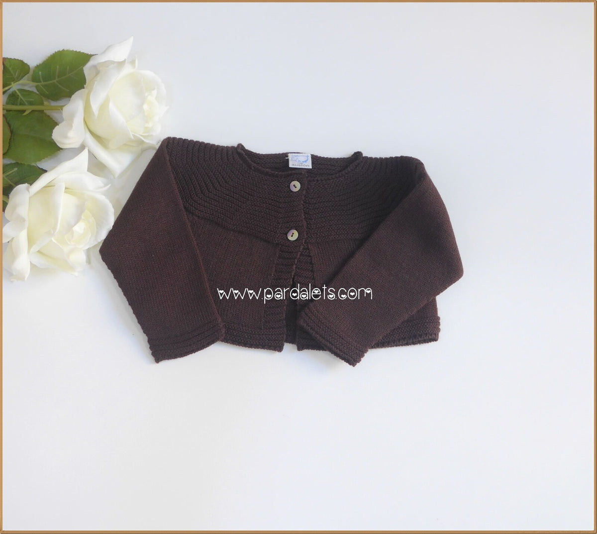 Chaqueta corta lana chocolate