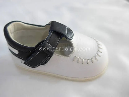 Deportiva blanca y marino con suela - PARDALETS