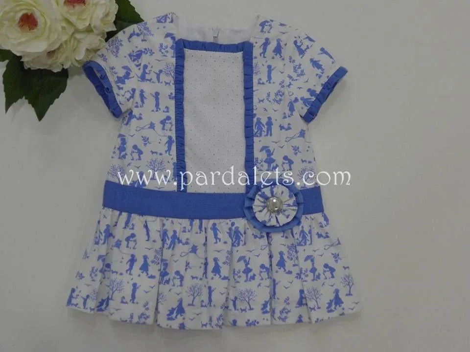 Vestido estampado azul - PARDALETS