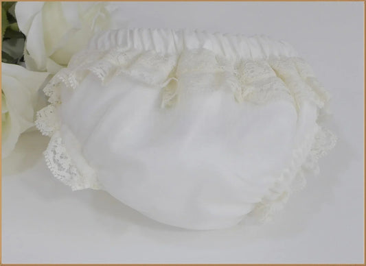 Braguita organza y puntilla beig