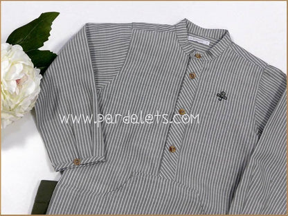 Camisa rayas y short verde - PARDALETS