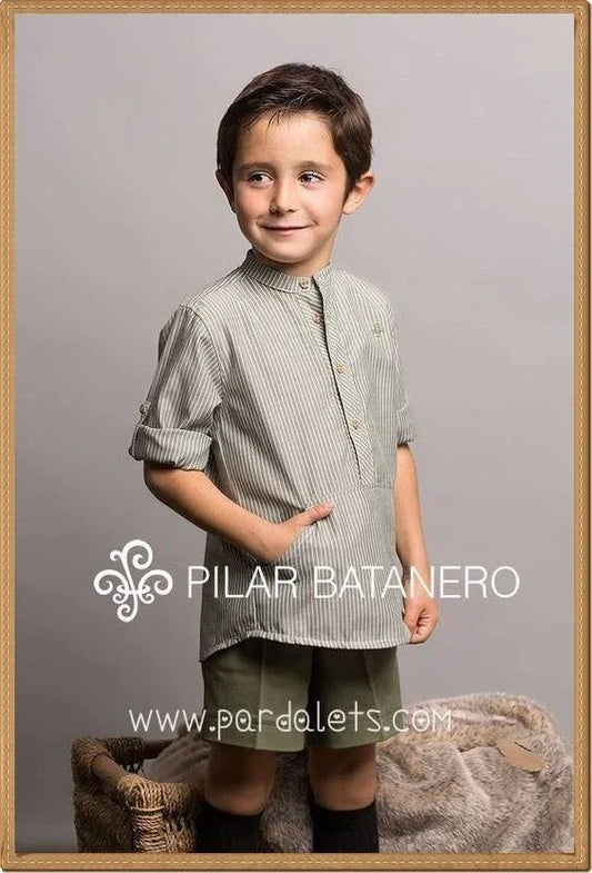 Camisa rayas y short verde - PARDALETS