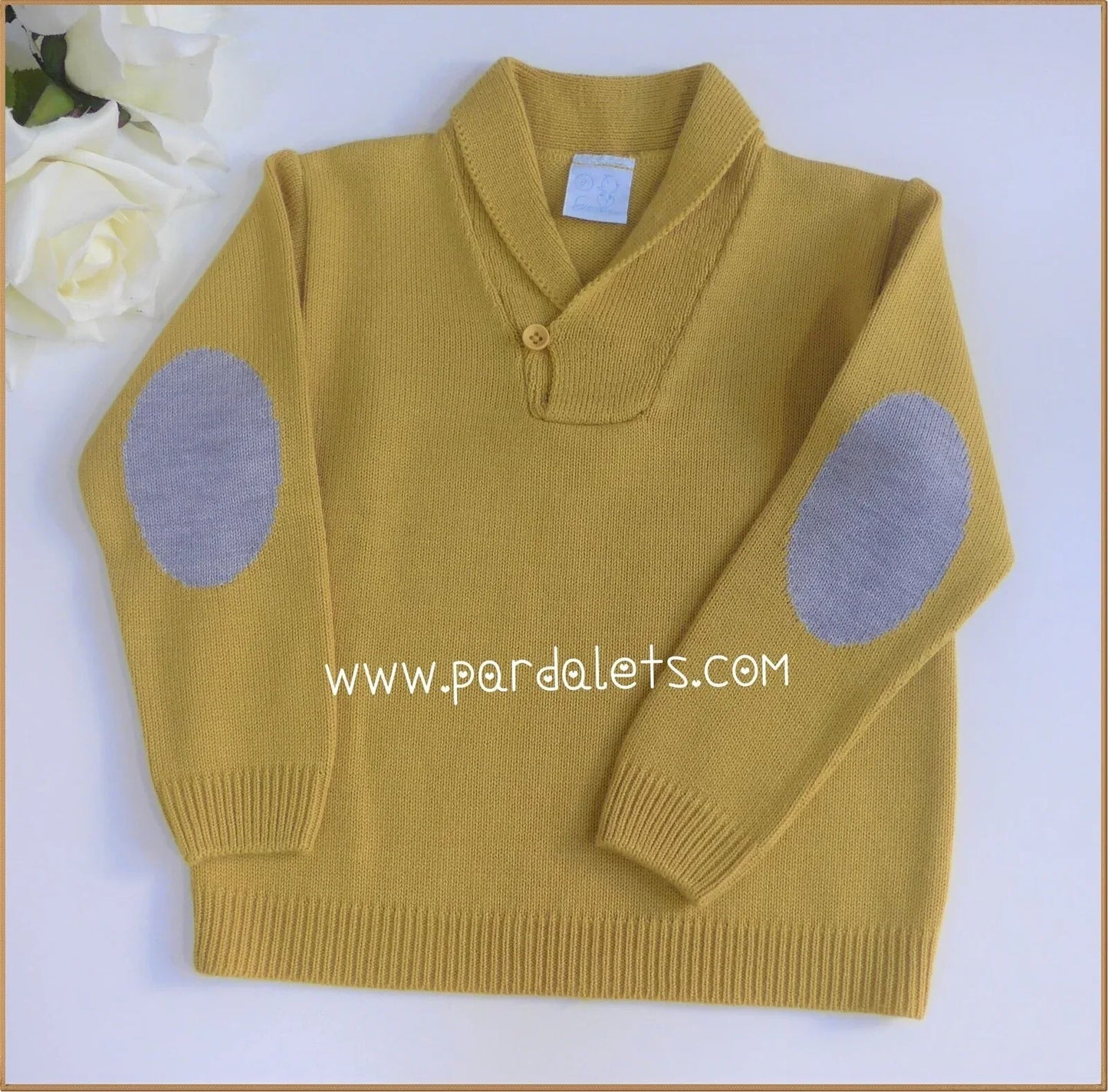 Jersey manga larga de lana mostaza - PARDALETS