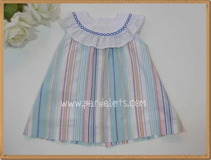 Vestido multicolor cuello volante Ancar - PARDALETS
