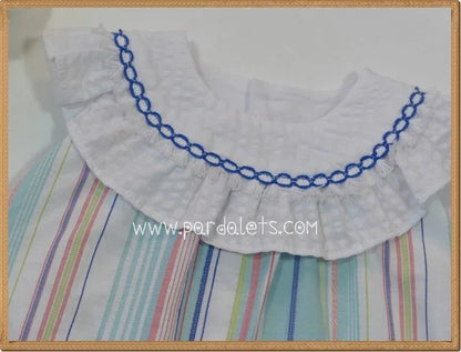 Vestido multicolor cuello volante Ancar - PARDALETS