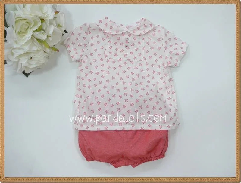 Conjunto blusa estrellas rojas y bombacho rojo - PARDALETS
