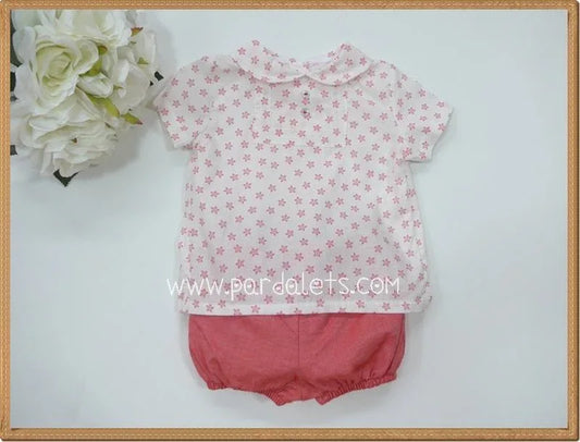Conjunto blusa estrellas rojas y bombacho rojo - PARDALETS