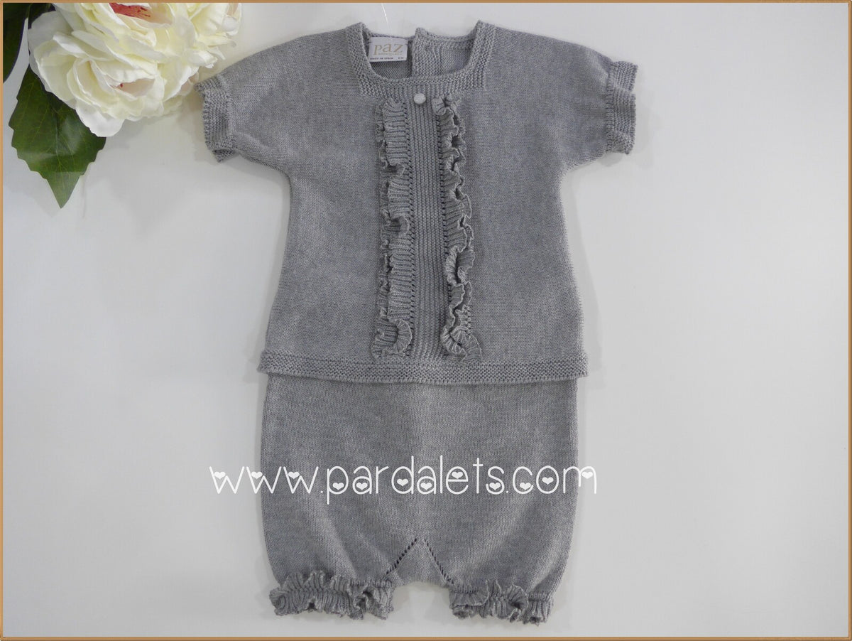 Conjunto algodn gris 32198