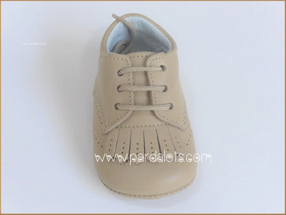 Mocasin piel camel con lengueta - PARDALETS