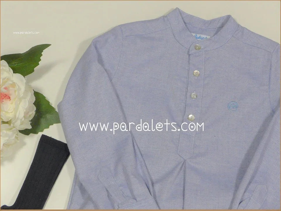 Conjunto camisa azul y short jaspeado - PARDALETS