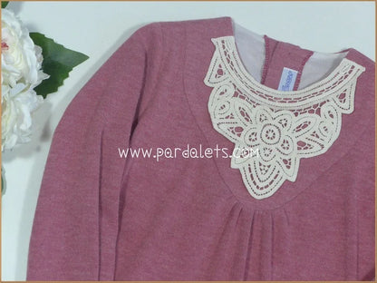Vestido punto rosa empolvado - PARDALETS