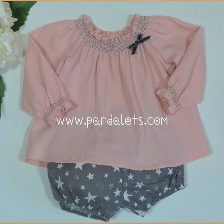 Blusa maquillaje nido abeja y bombacho estrellas - PARDALETS