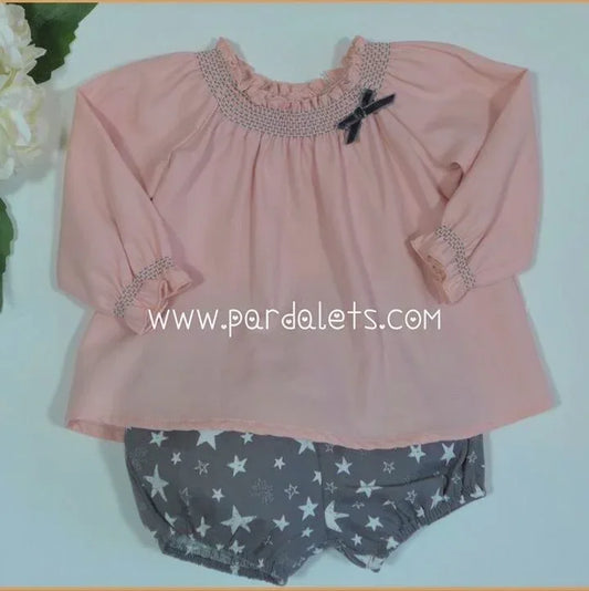 Blusa maquillaje nido abeja y bombacho estrellas - PARDALETS