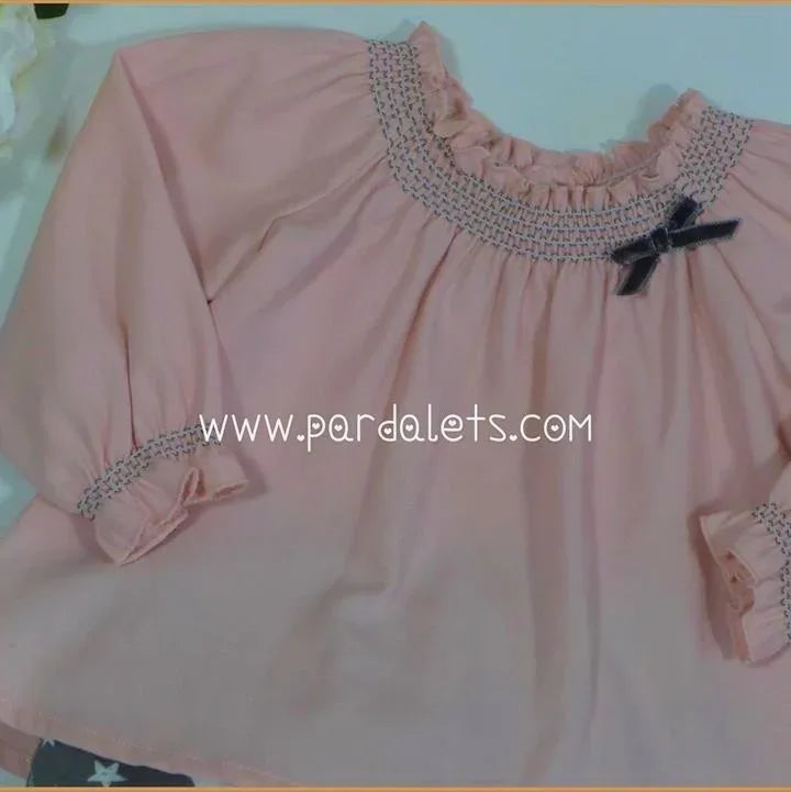 Blusa maquillaje nido abeja y bombacho estrellas - PARDALETS