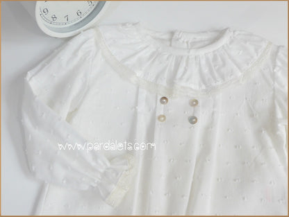 Camisa plumeti beig cuello volante valencie