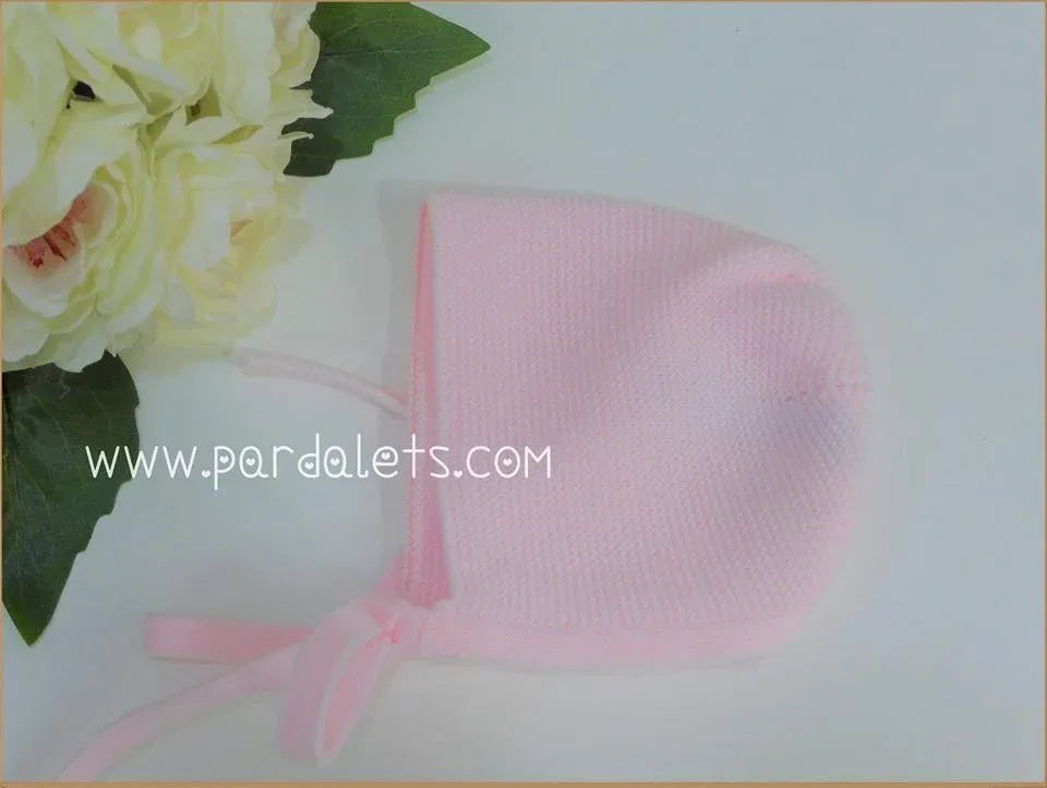 Capota lana rosa punto bobo - PARDALETS