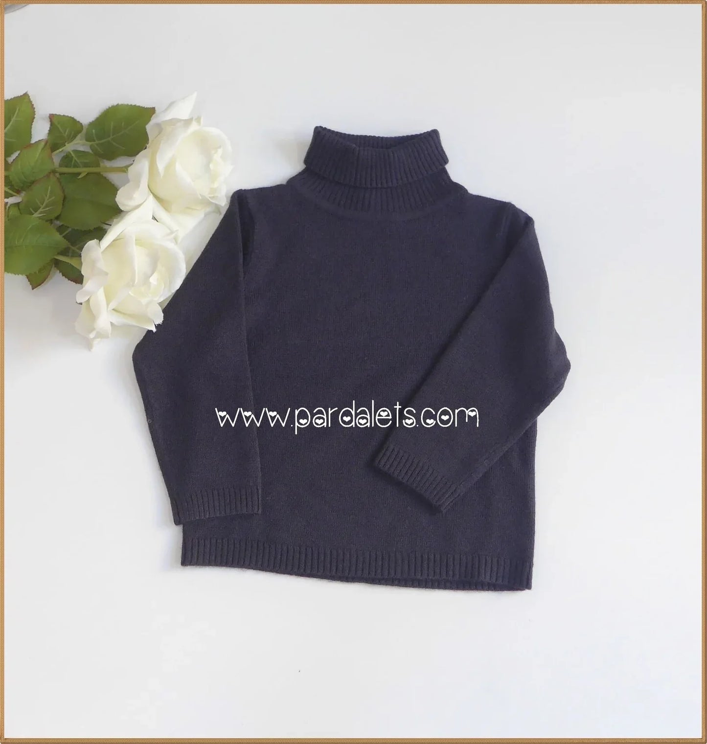 Jersey azul marino cuello alto - PARDALETS