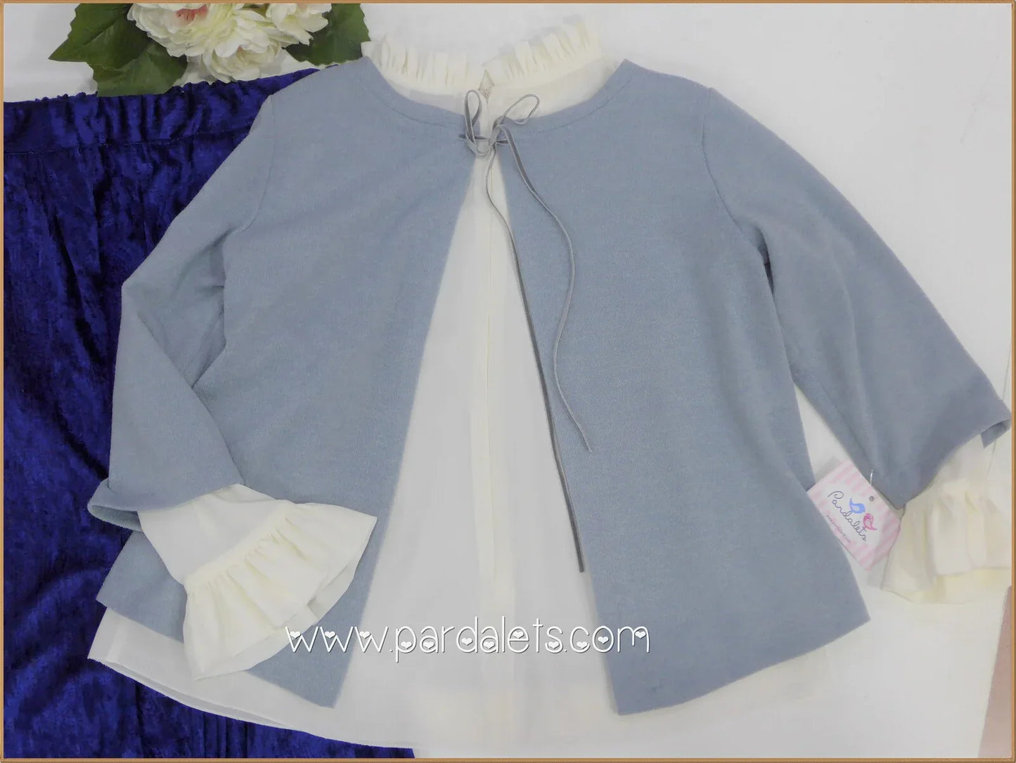 Conjunto blusa, pantalon y jersey azul - PARDALETS