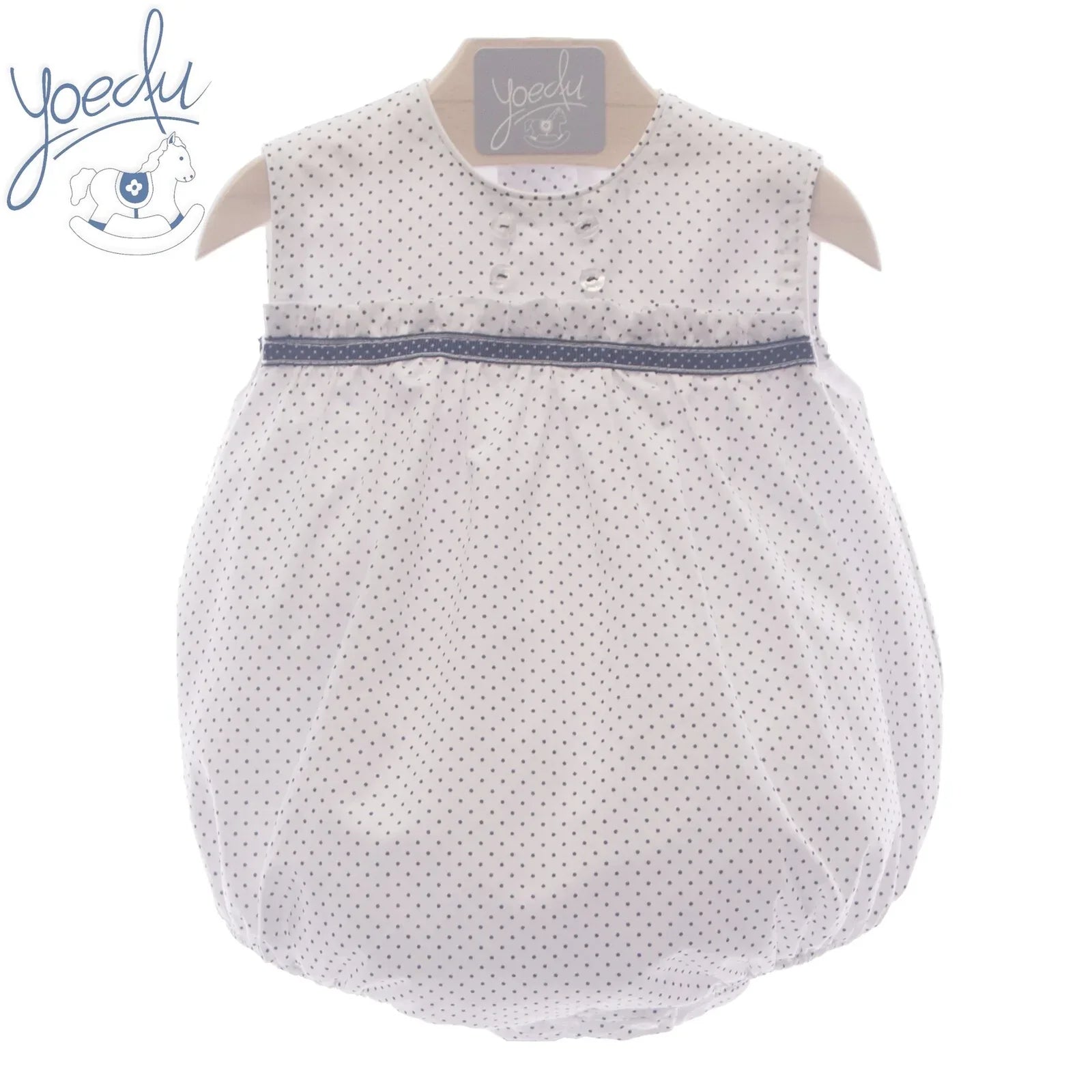 Bombacho blanco topitos marino "Stilo" - PARDALETS