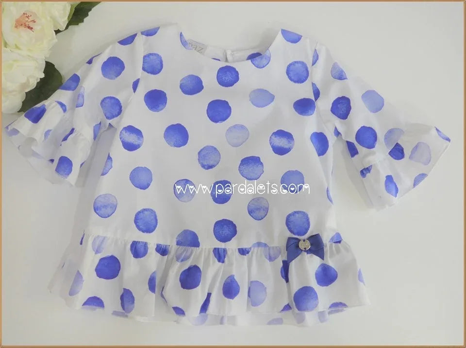 Blusa lunares azulona - PARDALETS