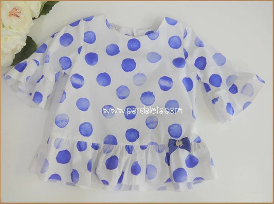 Blusa lunares azulona - PARDALETS