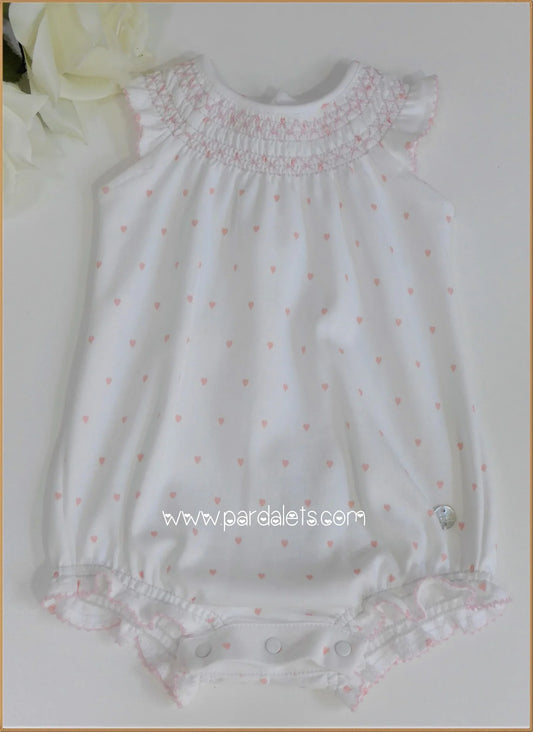 Pelele algodón con corazones rosas - PARDALETS