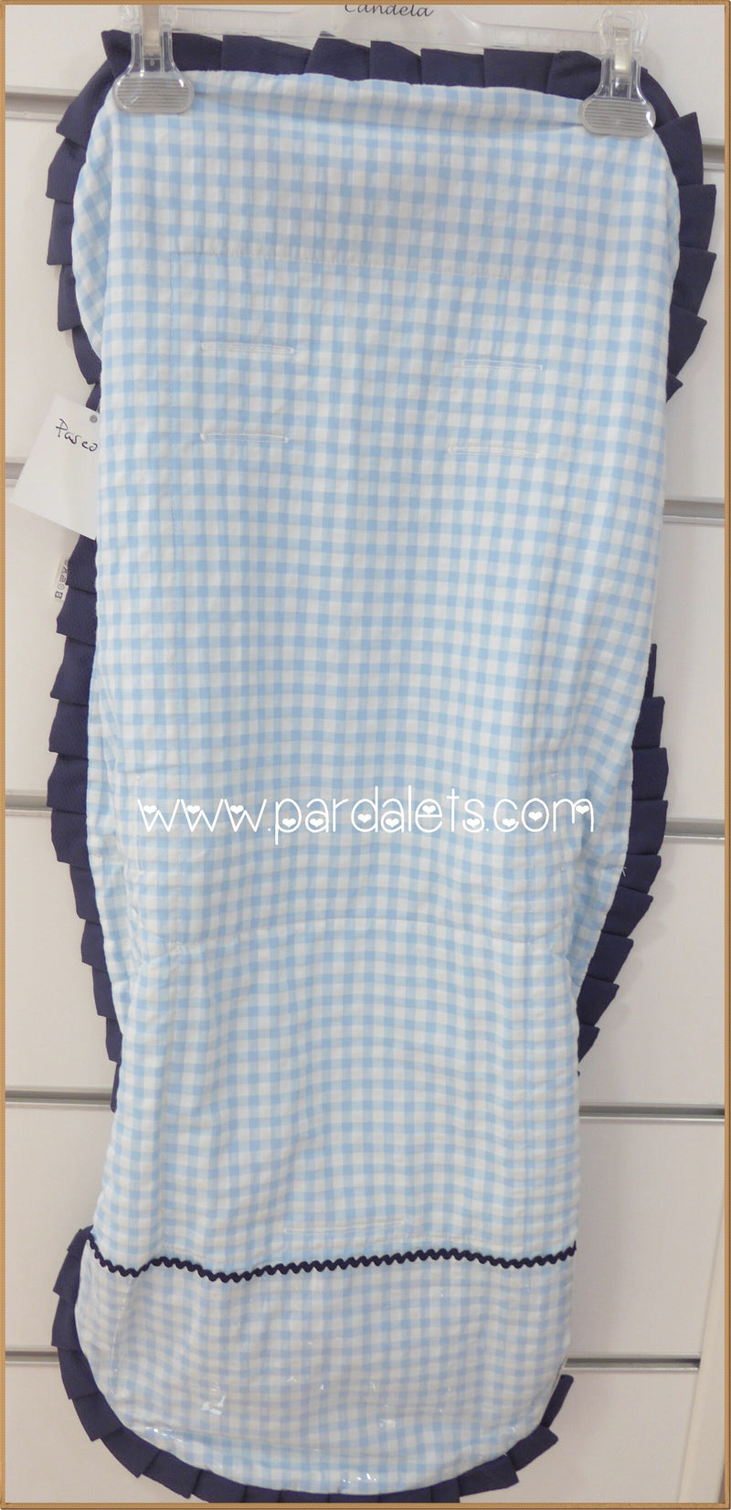 Colchoneta silla paseo vichy azul