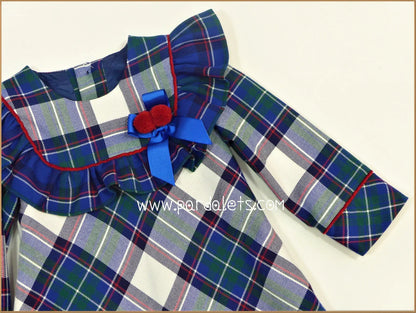 Vestido cuadros azules - PARDALETS