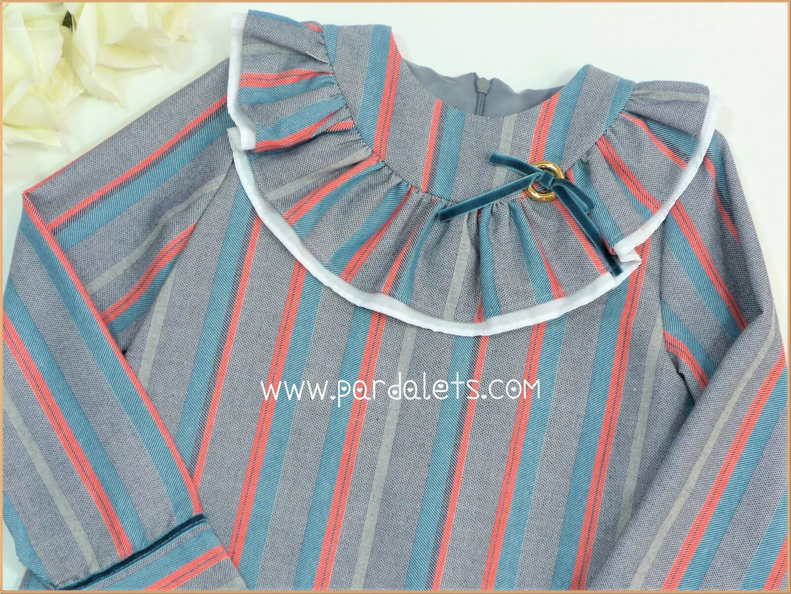 Vestido rayas multicolores "Don Gato" - PARDALETS