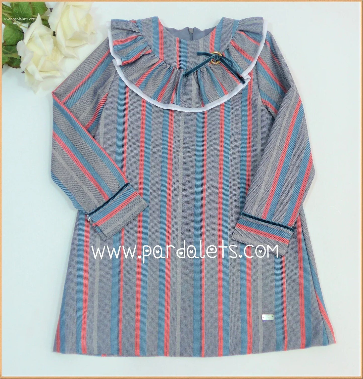 Vestido rayas multicolores "Don Gato" - PARDALETS