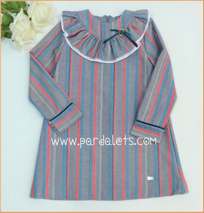 Vestido rayas multicolores "Don Gato" - PARDALETS