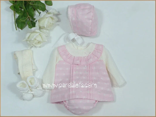 Jesusito lana y estrellas beige y capota "Erase una vez" - PARDALETS