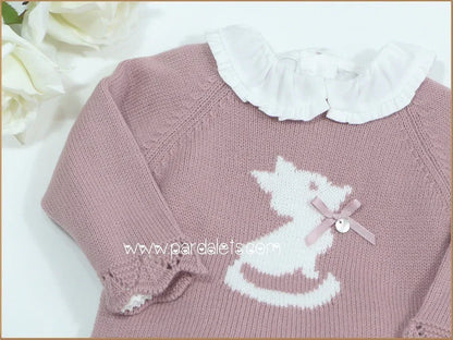 Conjunto blusa, jersey rosa y culote zorritos "Milu" - PARDALETS