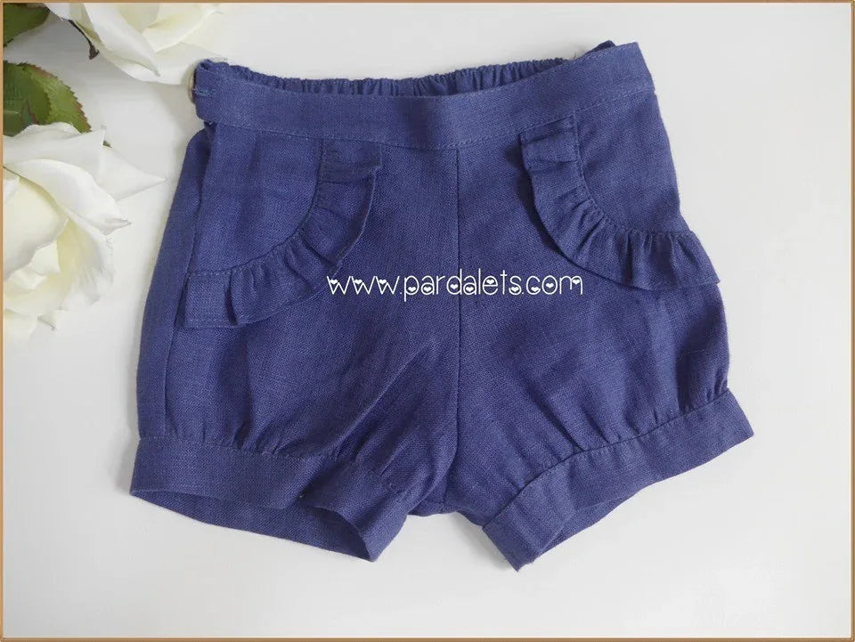 Short lino azul marino - PARDALETS