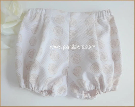 Bombacho blanco estampado camel - PARDALETS