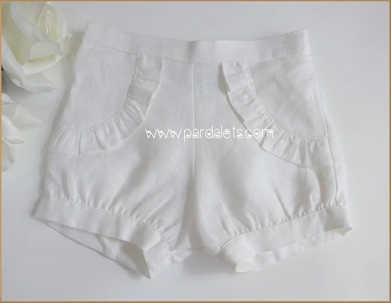 Short de lino blanco - PARDALETS
