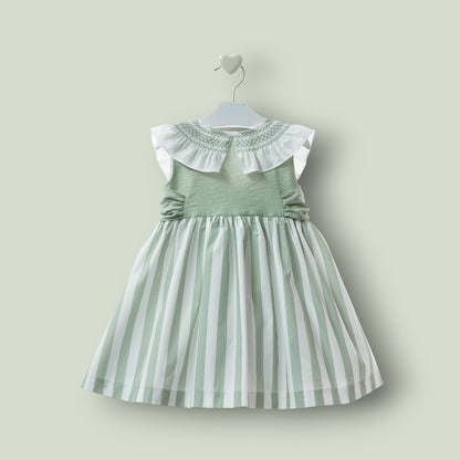 Vestido rayas verdes "Minarai"