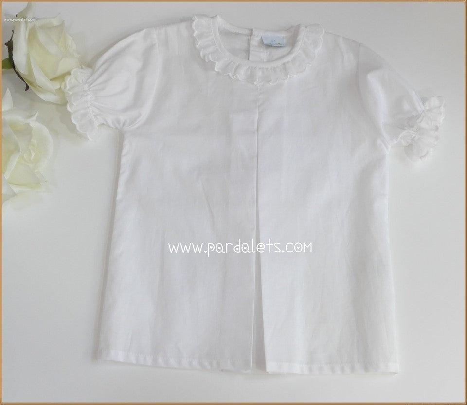 Camisa blanca cuello batista