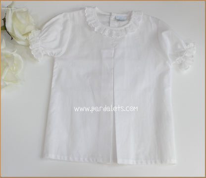Camisa blanca cuello batista