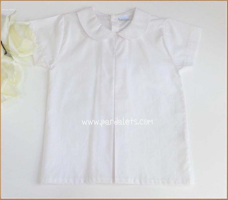 Camisa cuello bebé blanca