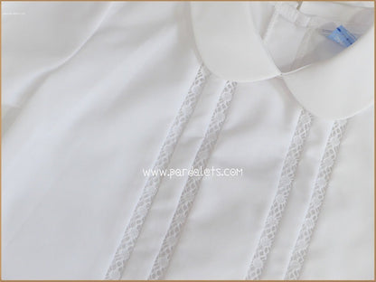 Camisa cuello bebé detalle central