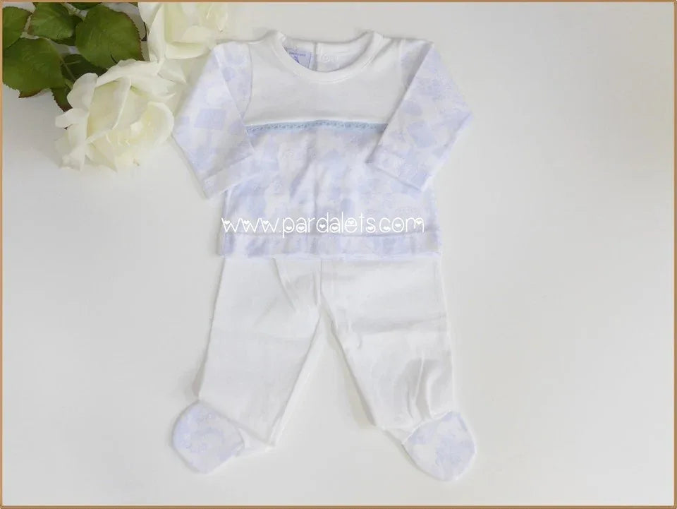 Jubon y polaina estampado azul - PARDALETS